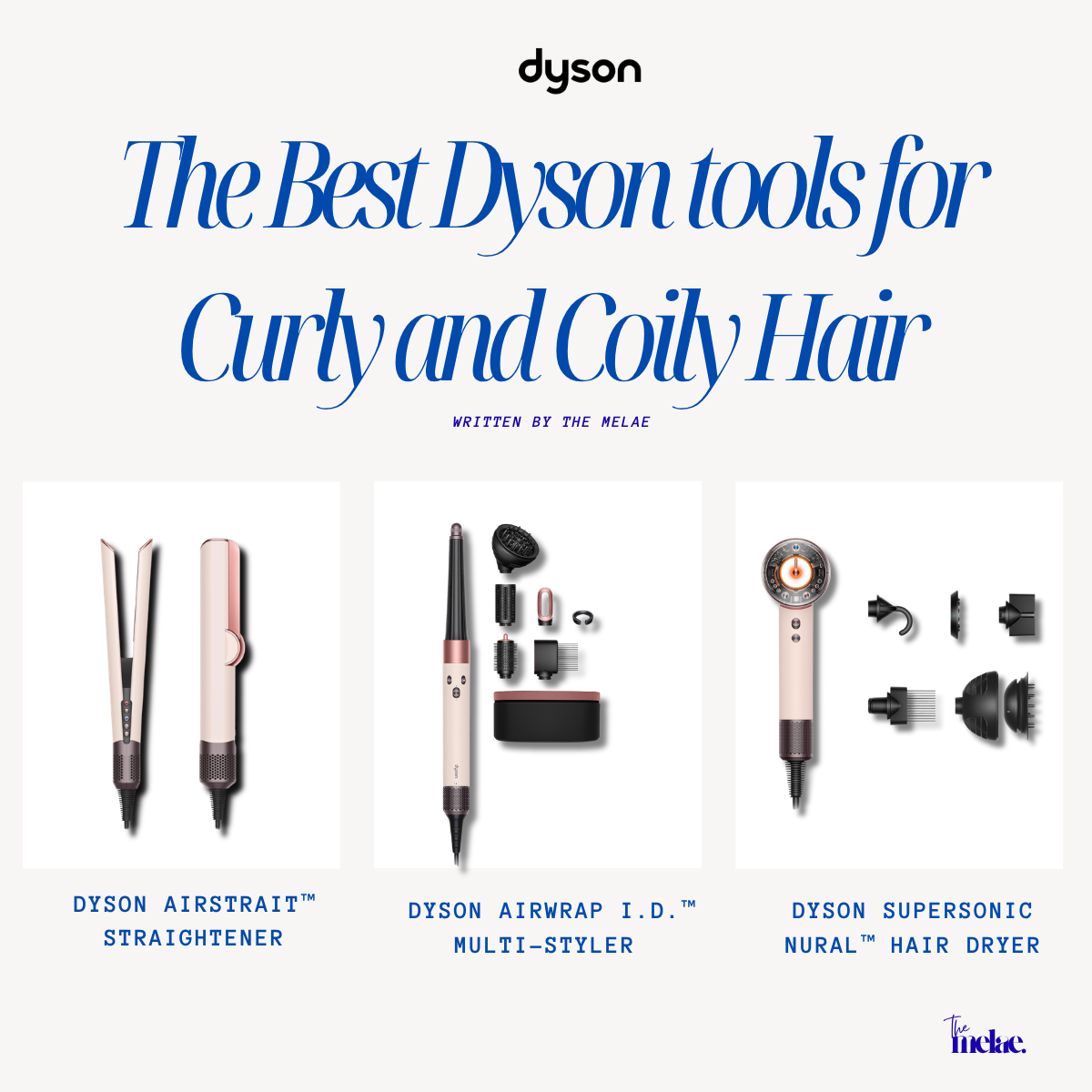 Dyson Airstrait, Airwrap i.d. and Supersonic Nural hair tools for curly, coily and natural hair