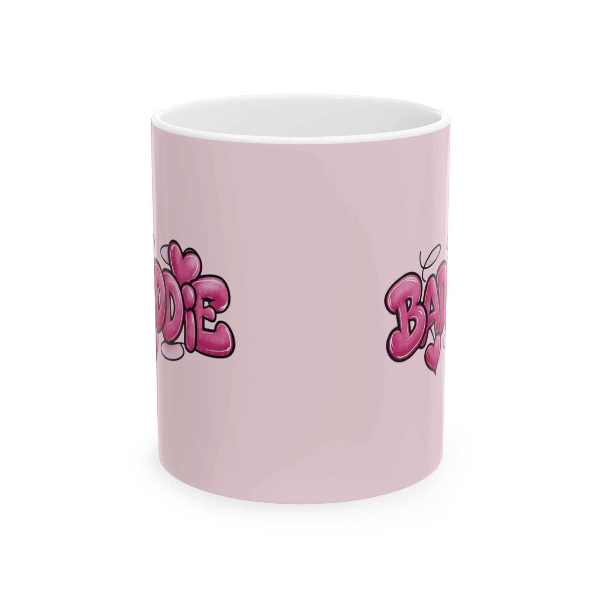 Baddie Heart Bubble Text mug | Ceramic Mug