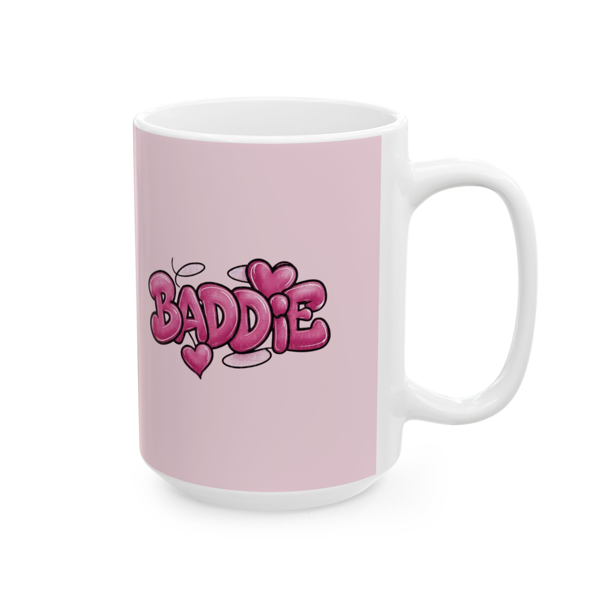 Baddie Heart Bubble Text mug | Ceramic Mug