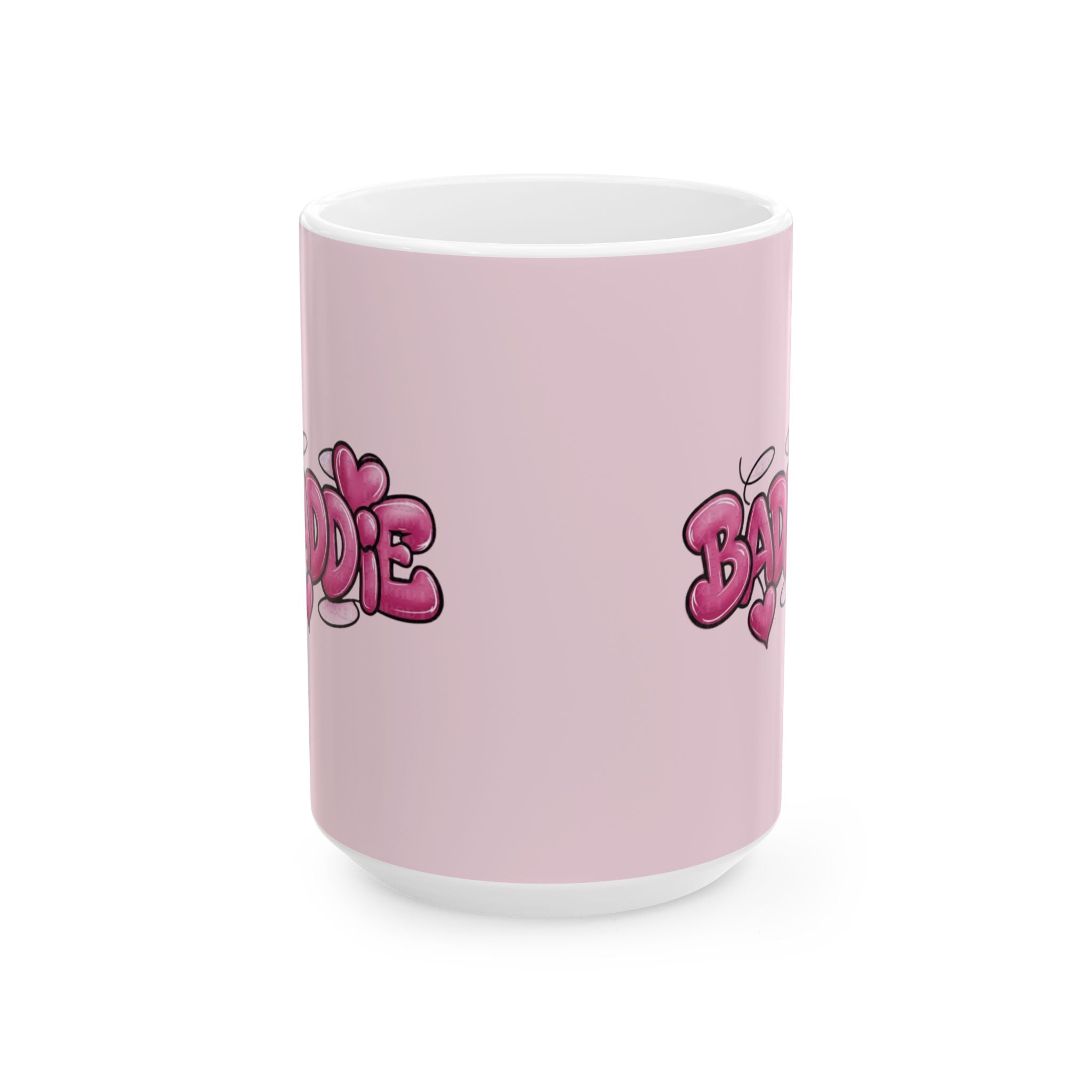 Baddie Heart Bubble Text mug | Ceramic Mug