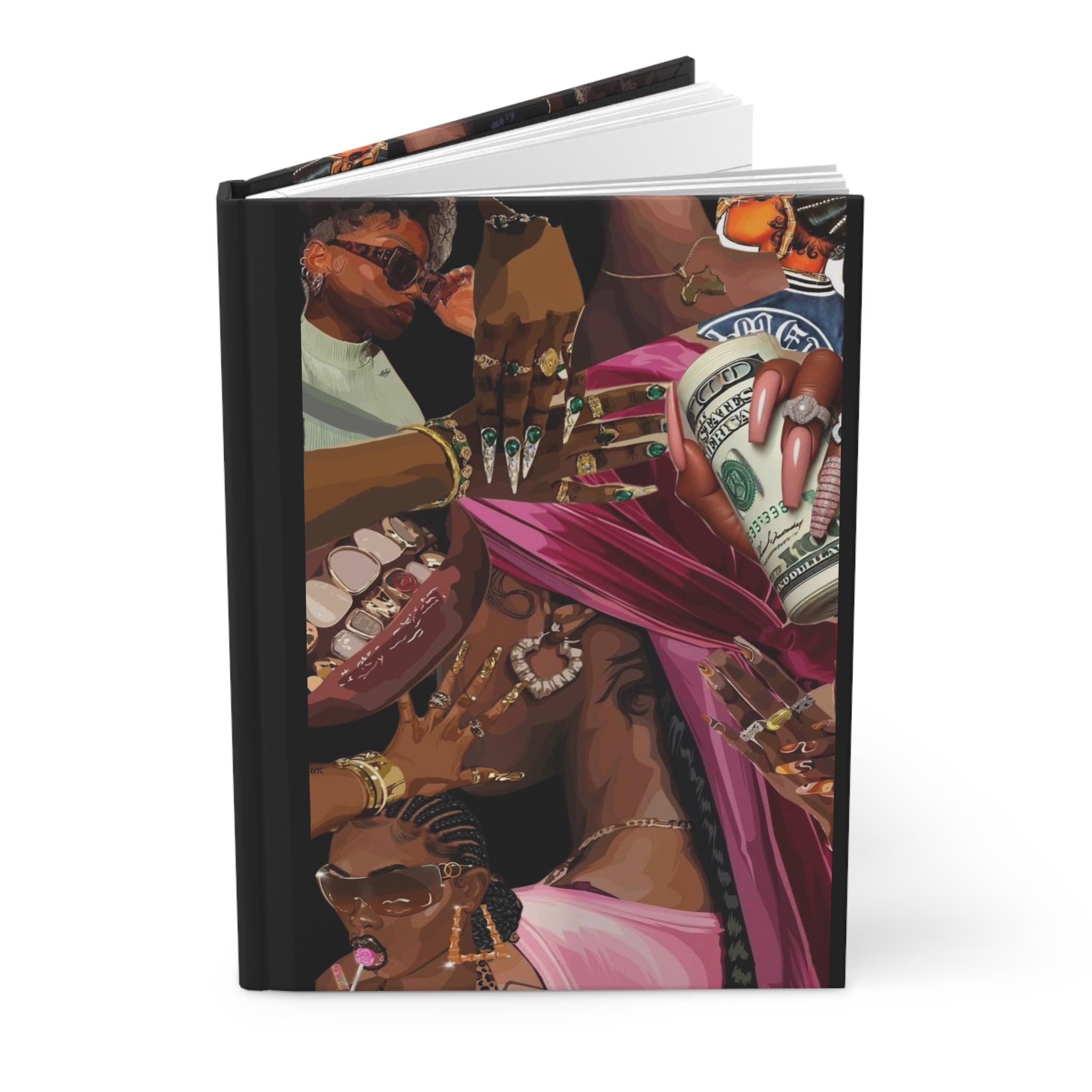 Luxury Black Girl Notebook – Aesthetic Hardcover Journal