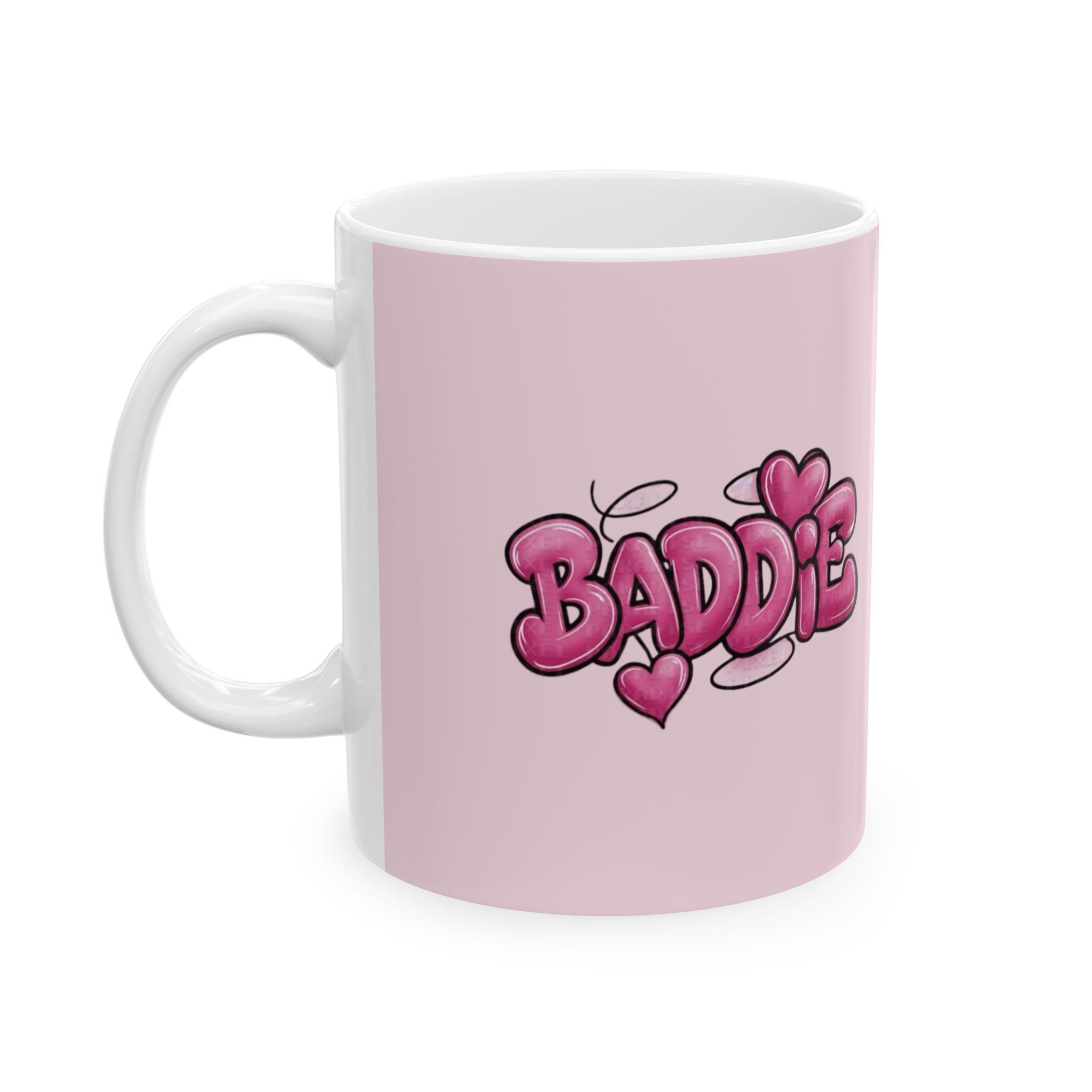Baddie Heart Bubble Text mug | Ceramic Mug
