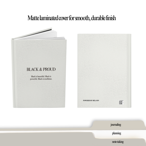 Black & Proud Journal – Minimalist Inspirational Notebook for Writing, Journaling & Goal Setting