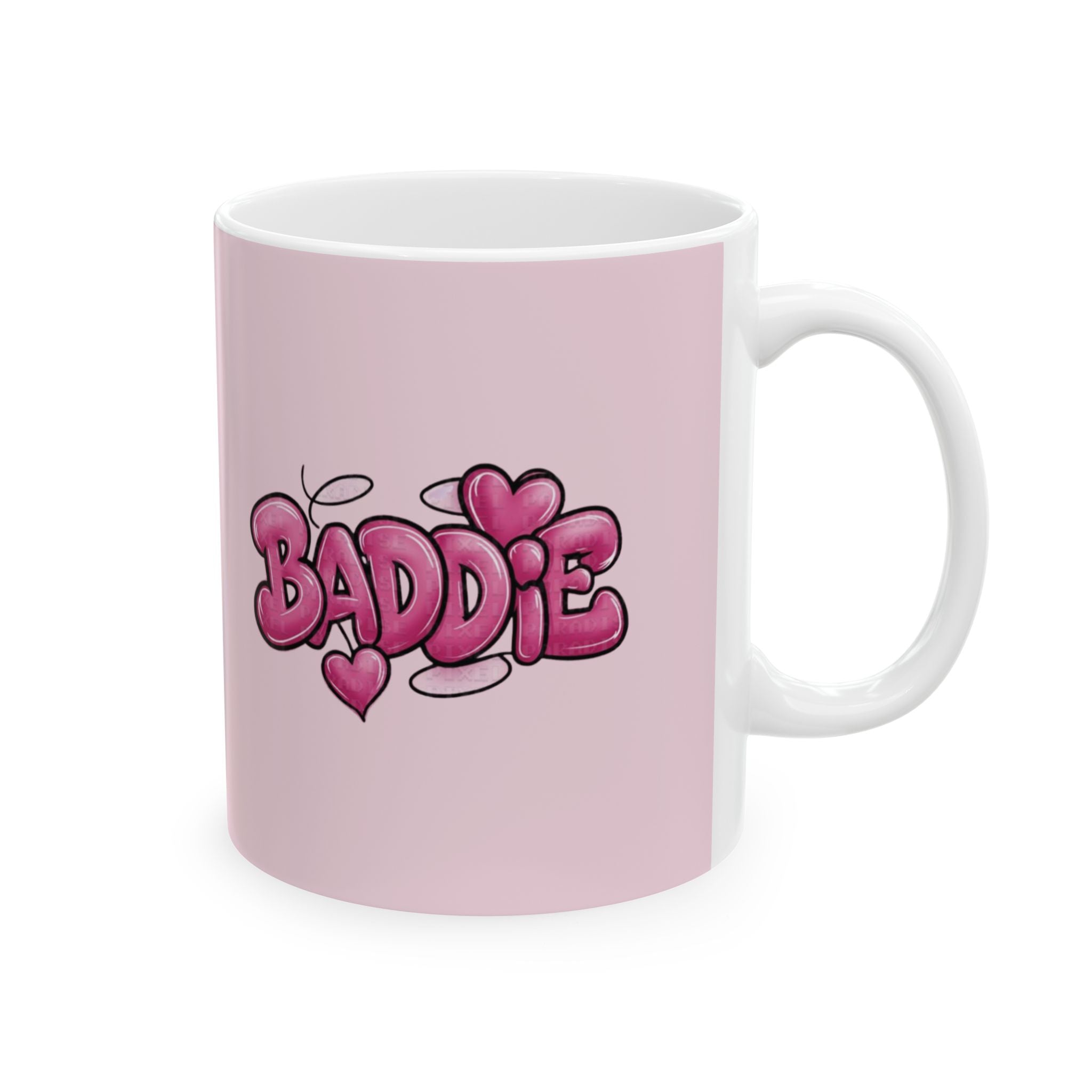 Baddie Heart Bubble Text mug | Ceramic Mug