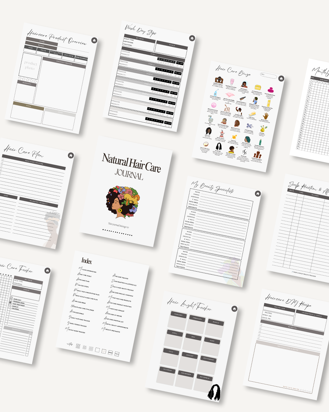 Natural Hair Care Journal (Digital Download)